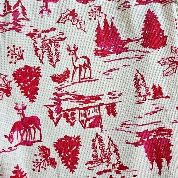 Sleep By Cacique Womens Red Christmas Toile Thermal Pajama Lounge Pants 22 / 24 - Picture 4 of 10